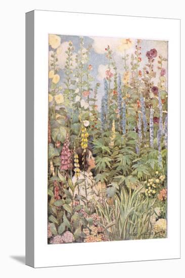 A Child in Wild Flowers, from 'A Child's Garden of Verses' by Robert Louis Stevenson, Published…-Jessie Willcox-Smith-Stretched Canvas