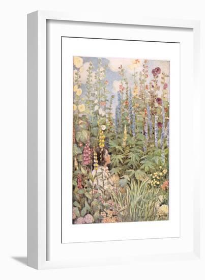 A Child in Wild Flowers, from 'A Child's Garden of Verses' by Robert Louis Stevenson, Published…-Jessie Willcox-Smith-Framed Premium Giclee Print