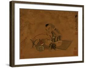 A Child Playing with Marionettes-Chen Hongshou-Framed Premium Giclee Print