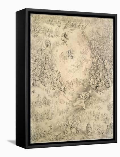 A Child's Dream of Christmas, 1858 (Pencil)-Keeley Halswelle-Framed Stretched Canvas