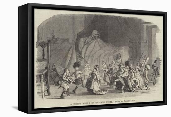 A Child's Dream of Twelfth Night-Charles Keene-Framed Stretched Canvas