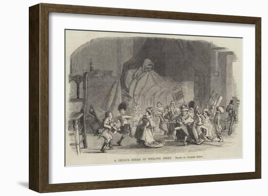 A Child's Dream of Twelfth Night-Charles Keene-Framed Giclee Print