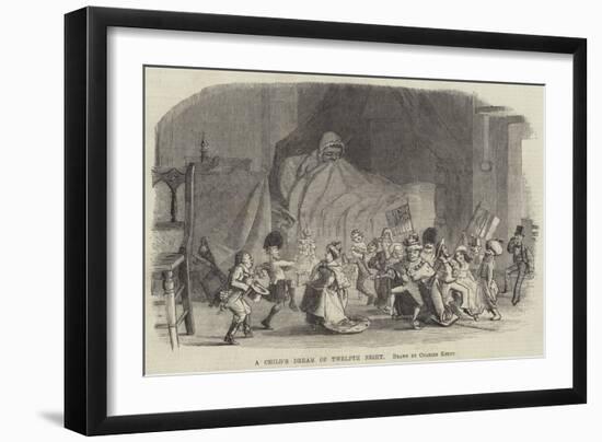 A Child's Dream of Twelfth Night-Charles Keene-Framed Giclee Print