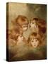 A Child's Portrait In Different Views: Angel's Heads, 1787-Sir Joshua Reynolds-Stretched Canvas