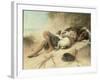 A Child Sleeping in the Sand Dunes with a Collie, 1905-Margaret Collyer-Framed Giclee Print