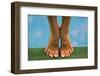 A Child Stands on Tiptoe on a Platform During a Training Course-Aly Song-Framed Photographic Print