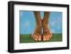 A Child Stands on Tiptoe on a Platform During a Training Course-Aly Song-Framed Photographic Print