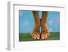 A Child Stands on Tiptoe on a Platform During a Training Course-Aly Song-Framed Photographic Print