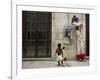 A Child Walks Past a Dancer of Giganteria's Group-null-Framed Photographic Print