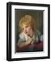 A Child with an Apple, Second Half of the 18th C-Jean-Baptiste Greuze-Framed Giclee Print