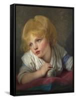 A Child with an Apple, Second Half of the 18th C-Jean-Baptiste Greuze-Framed Stretched Canvas