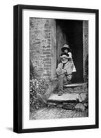 A Child with Her Grandfather, England, C1922-AW Cutler-Framed Giclee Print