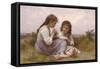 A Childhood Idyll-William Adolphe Bouguereau-Framed Stretched Canvas