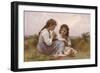 A Childhood Idyll-William Adolphe Bouguereau-Framed Art Print