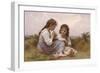 A Childhood Idyll-William Adolphe Bouguereau-Framed Art Print