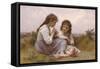 A Childhood Idyll-William Adolphe Bouguereau-Framed Stretched Canvas