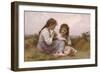 A Childhood Idyll-William Adolphe Bouguereau-Framed Art Print