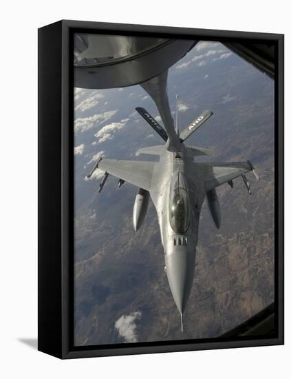 A Chilean Air Force F-16 Refuels from a U.S. Air Force Kc-135 Stratotanker-Stocktrek Images-Framed Stretched Canvas