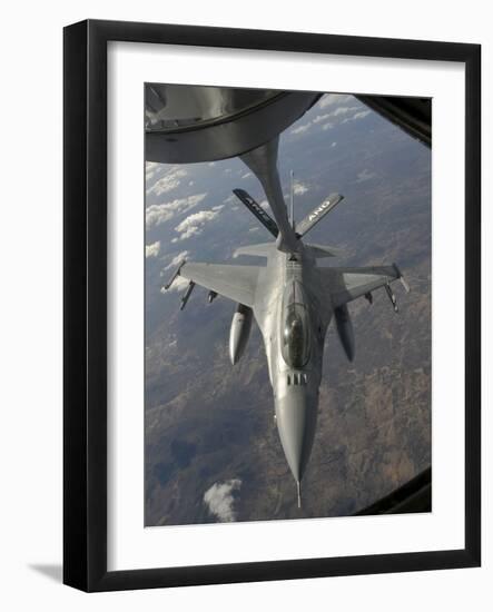 A Chilean Air Force F-16 Refuels from a U.S. Air Force Kc-135 Stratotanker-Stocktrek Images-Framed Photographic Print