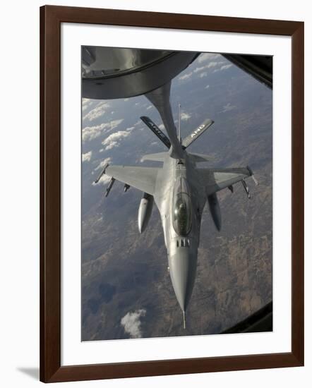 A Chilean Air Force F-16 Refuels from a U.S. Air Force Kc-135 Stratotanker-Stocktrek Images-Framed Photographic Print