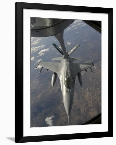 A Chilean Air Force F-16 Refuels from a U.S. Air Force Kc-135 Stratotanker-Stocktrek Images-Framed Photographic Print