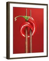 A Chili on Chopsticks-Marc O^ Finley-Framed Photographic Print