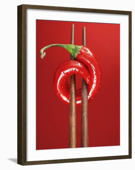 A Chili on Chopsticks-Marc O^ Finley-Framed Photographic Print