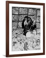 A Chimpanzee in Paradise-Staff-Framed Photographic Print