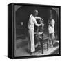 A Chinese Barber at Bhamo, Burma, 1908-null-Framed Stretched Canvas