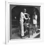 A Chinese Barber at Bhamo, Burma, 1908-null-Framed Photographic Print
