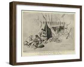 A Chinese Bivouac on the Banks of the Peiho-Charles Edwin Fripp-Framed Giclee Print