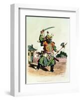 A Chinese Comedian, Illustration from "The Costume of China," 1805-William Alexander-Framed Giclee Print