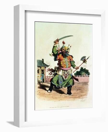 A Chinese Comedian, Illustration from "The Costume of China," 1805-William Alexander-Framed Giclee Print