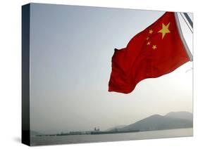 A Chinese Flag Flutters-null-Stretched Canvas