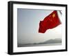 A Chinese Flag Flutters-null-Framed Premium Photographic Print