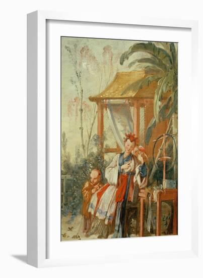 A Chinese Garden, Study for a Tapestry Cartoon, C.1742-Francois Boucher-Framed Giclee Print