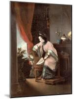 A Chinese Girl Seated Looking Out of the Window-Lam Qua-Mounted Giclee Print