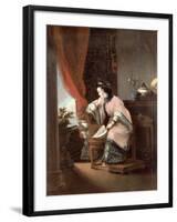 A Chinese Girl Seated Looking Out of the Window-Lam Qua-Framed Giclee Print