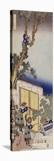 A Chinese Guard Unlocking the Gate of a Frontier Barrier-Katsushika Hokusai-Stretched Canvas