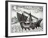 A Chinese Junk, illustration from 'His Discourse of Voyages into the East and West Indies'-Johannes Baptista van Doetechum-Framed Giclee Print