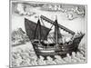 A Chinese Junk, illustration from 'His Discourse of Voyages into the East and West Indies'-Johannes Baptista van Doetechum-Mounted Giclee Print