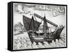 A Chinese Junk, illustration from 'His Discourse of Voyages into the East and West Indies'-Johannes Baptista van Doetechum-Framed Stretched Canvas