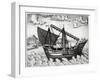 A Chinese Junk, illustration from 'His Discourse of Voyages into the East and West Indies'-Johannes Baptista van Doetechum-Framed Giclee Print