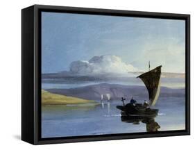 A Chinese Junk-George Chinnery-Framed Stretched Canvas