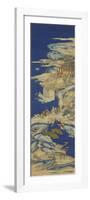 A Chinese Kesi Coloured Silk Panel Depicting Daoist Immortals-null-Framed Premium Giclee Print