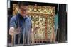 A Chinese man praying and offering incense, Thian Hock Keng Temple, Singapore-Godong-Mounted Photographic Print