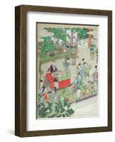 A Chinese Mandarin Being Entertained-null-Framed Giclee Print