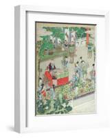 A Chinese Mandarin Being Entertained-null-Framed Giclee Print