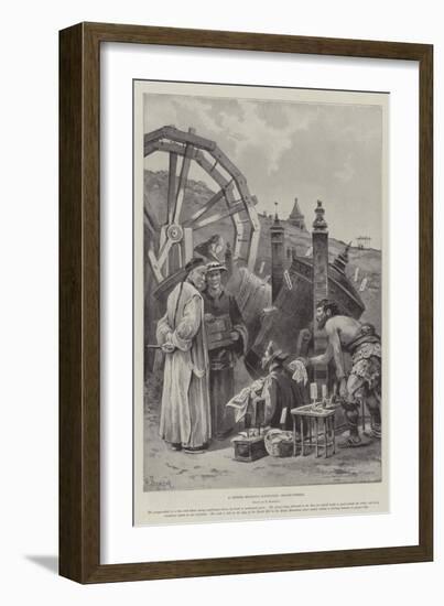 A Chinese Religious Institution, Prayer-Wheels-Paul Frenzeny-Framed Giclee Print