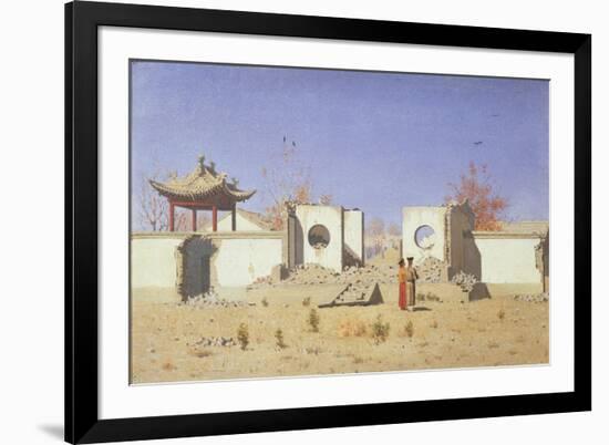 A Chinese Temple Ruin in Akkent, 1869-1870-Vasili Vasilyevich Vereshchagin-Framed Giclee Print